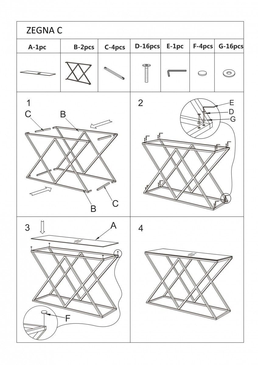 Консоль Signal Zegna C серебряный, ZEGNACS