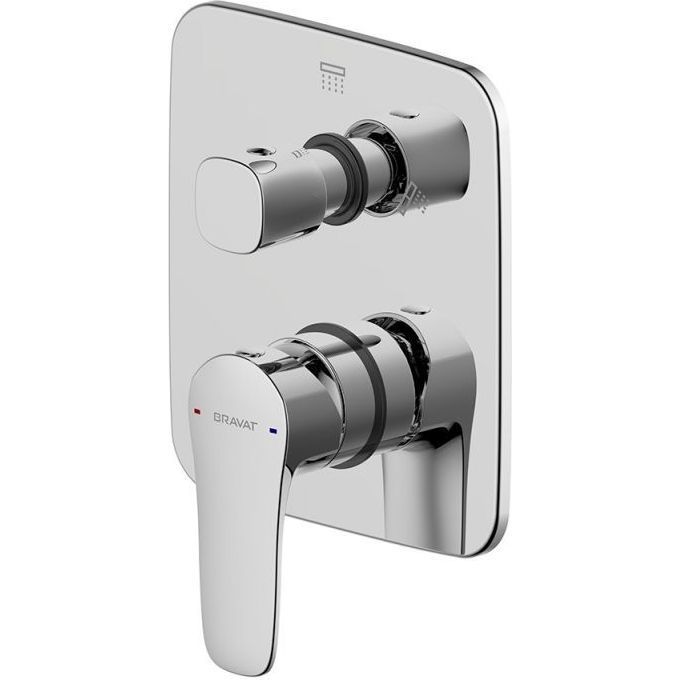 Накладка для смесителя скрытого монтажа Bravat Source (2 функции) PB8173218CP-2