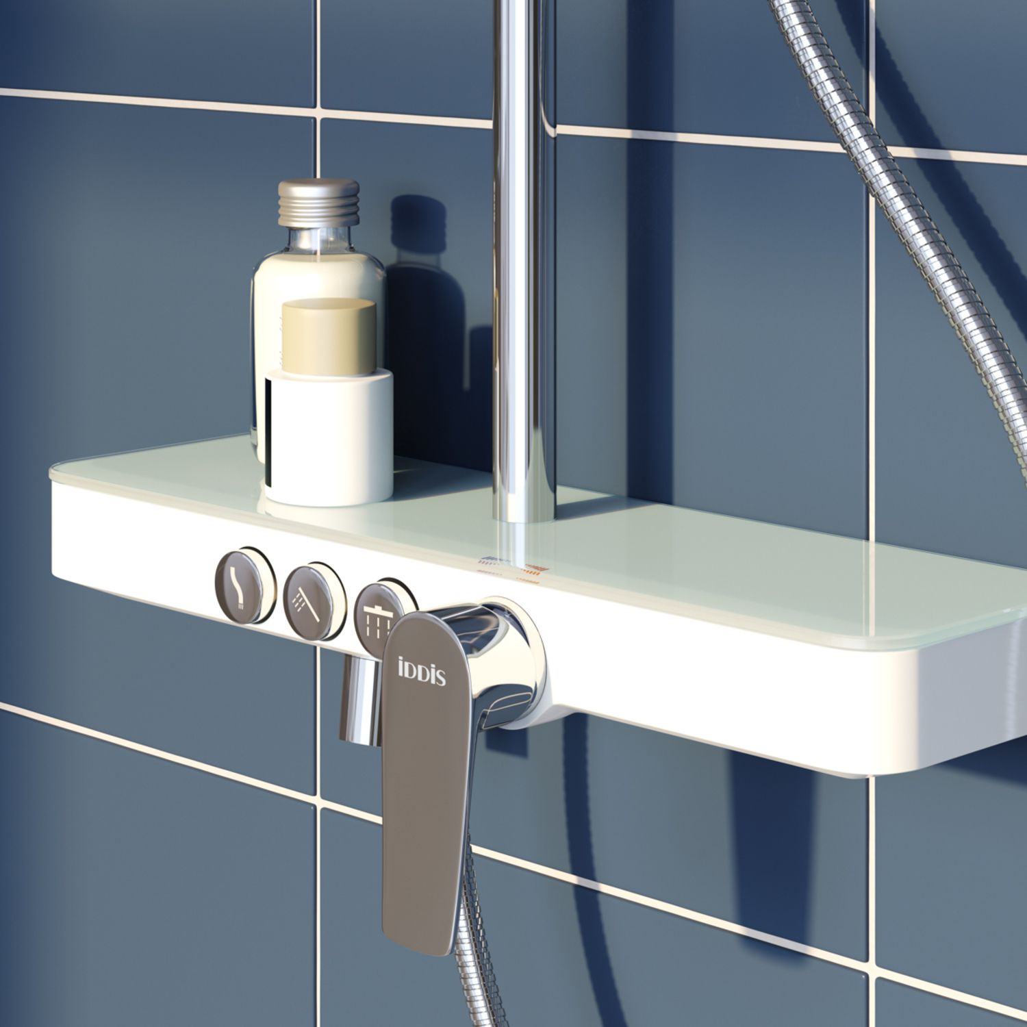 Смеситель для ванны с верхним душем, Iddis Shelfy, SHESB3Fi06