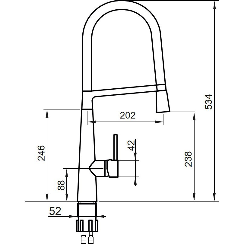 Смеситель для кухни с пружинныи изливом Ahti Kemi, KM813019