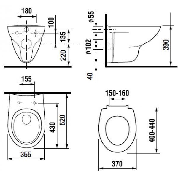 Унитаз подвесной Roca Mateo, 7346200000