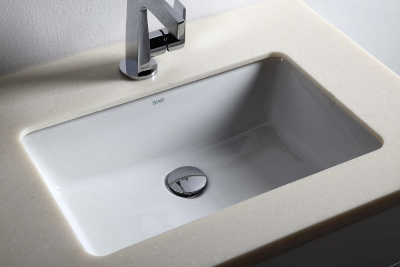 Встраиваемый снизу умывальник Bravat 60x38.5, C22171W-ENG