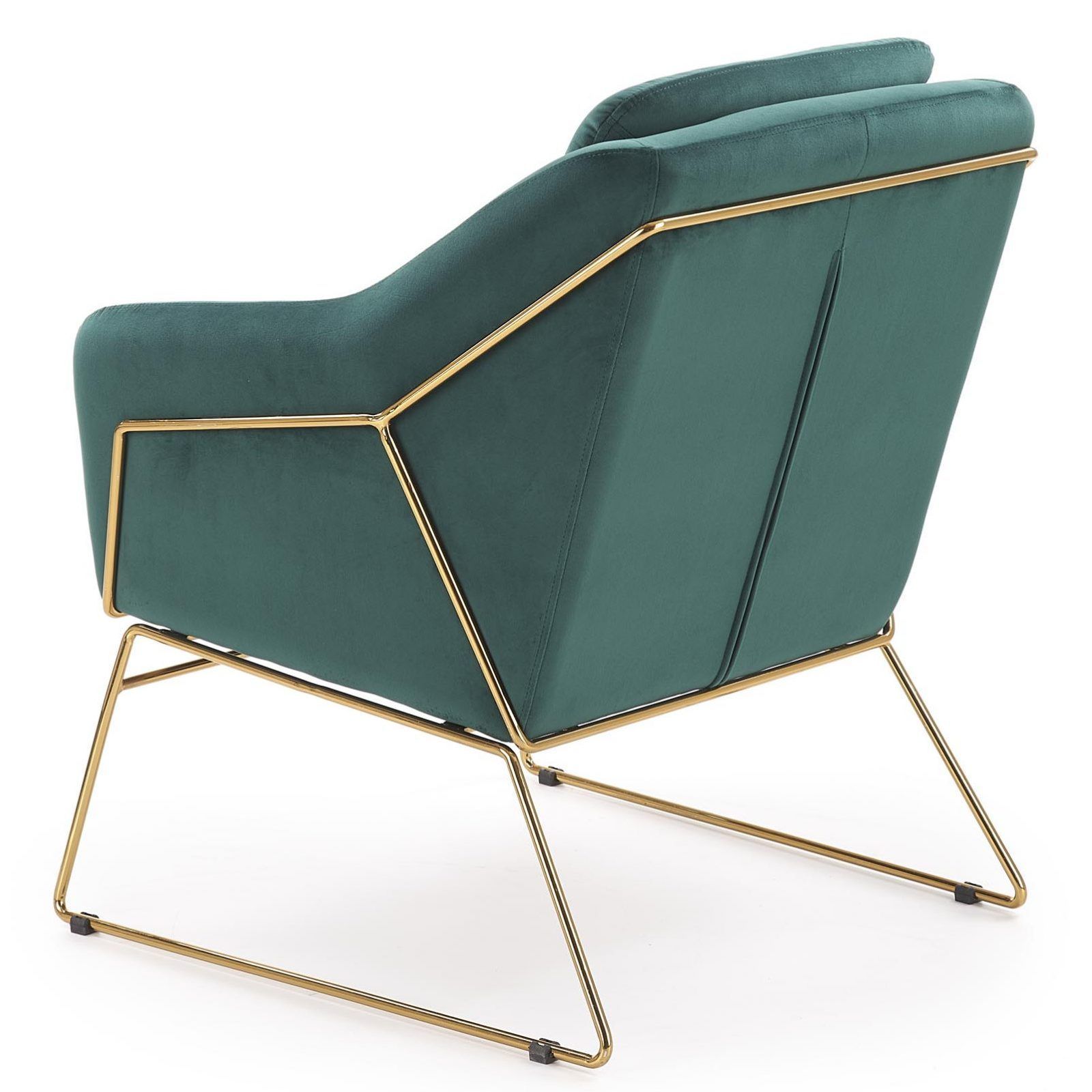 Кресло Halmar Soft 3 темно-зеленый/золотой, V-CH-SOFT_3-FOT-C.ZIELONY