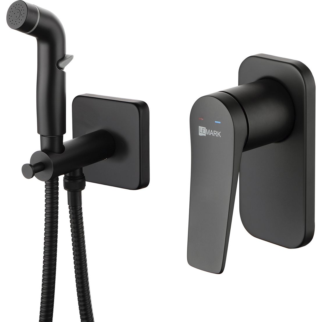 Смеситель с гигиеническим душем встраиваемый Lemark Bronx, LM3719BL
