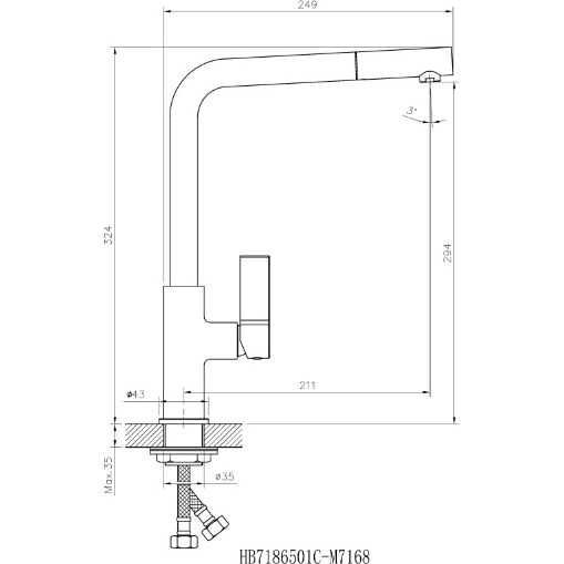 Смеситель для кухни Haiba HB70501