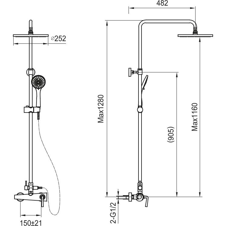 Душевая система Ahti Turku, TU315000
