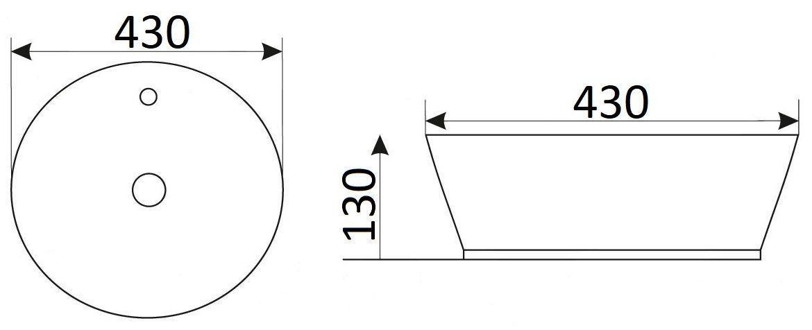 Раковина для ванной Ceramalux 45x45, D1306H025