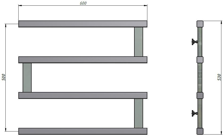 Полотенцесушитель Stinox Optima 50x60