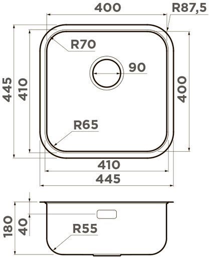 Мойка Omoikiri Omi 44-U/I-IN Quadro, 4993494