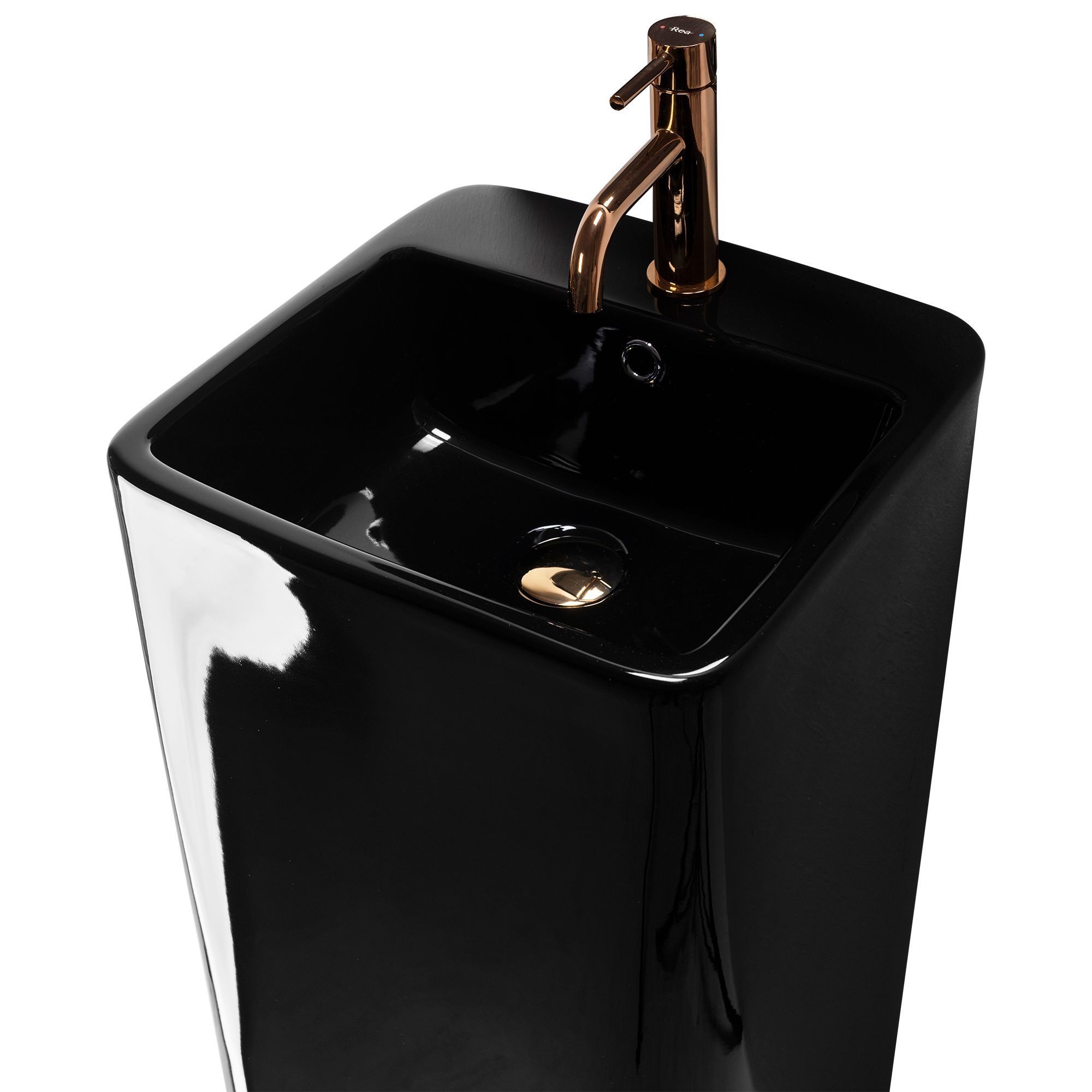 Умывальник Rea Mia Black 40x40, REA-U6656