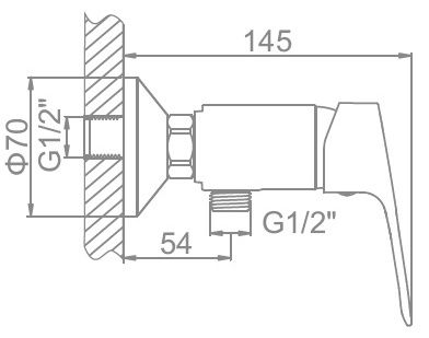 Смеситель для душа Ledeme L2049