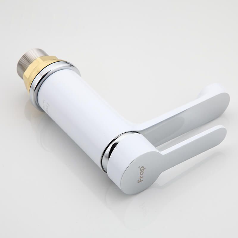 Смеситель для раковины белый/хром Frap F1041