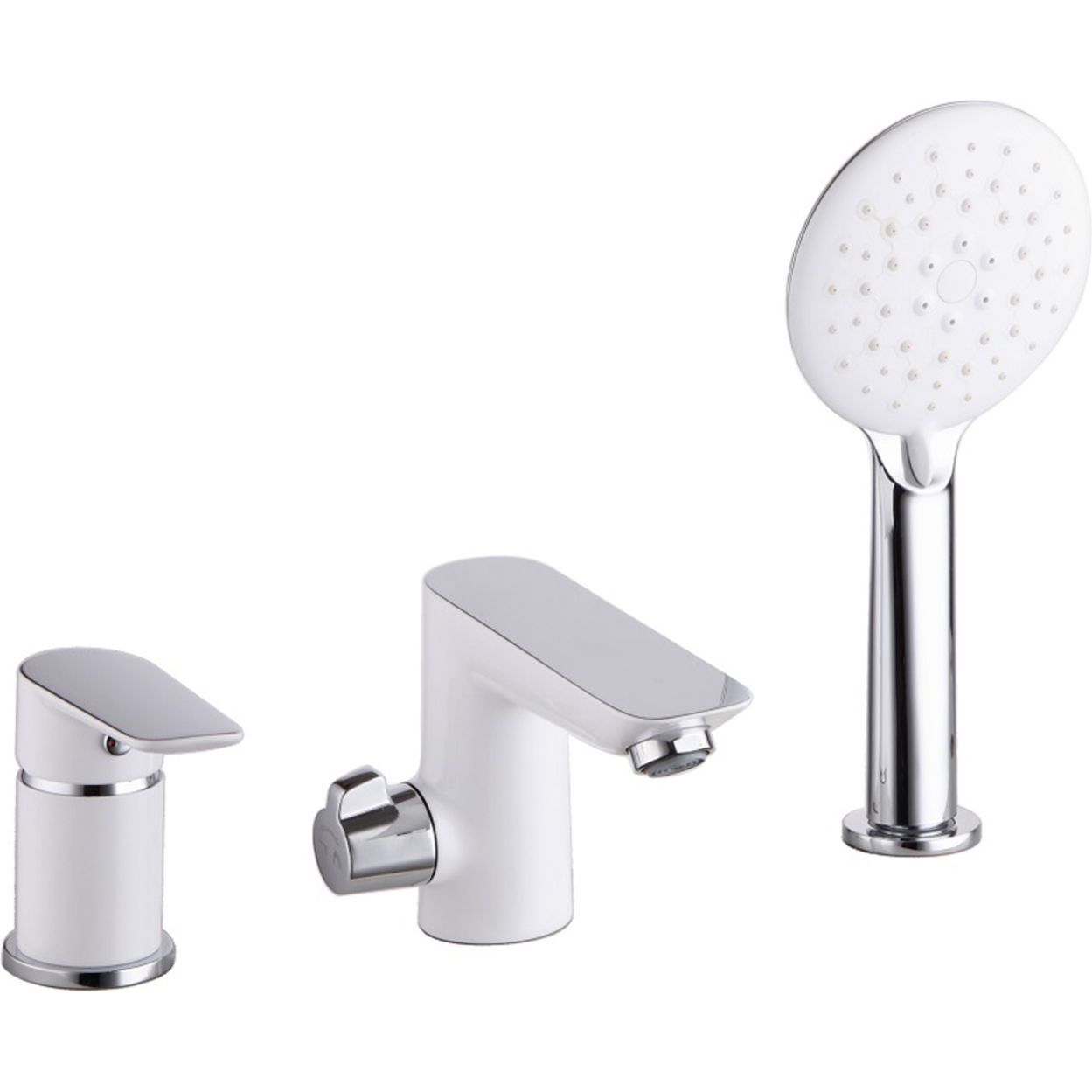 Смеситель на борт ванны на 3 отверстия с керамическим дивертором, Iddis Cloud, CLOSB30i07