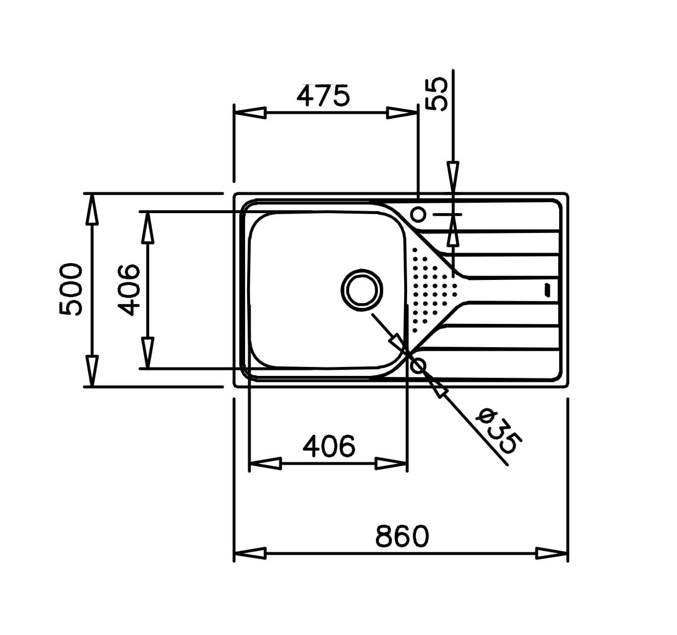 Кухонная мойка Teka UNIVERSE 50 T-XP 1B 1D PLUS POLISHED, 115110022