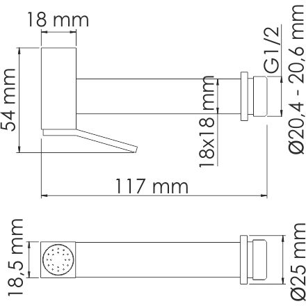 Гигиеническая лейка с фиксатором WasserKRAFT, A136