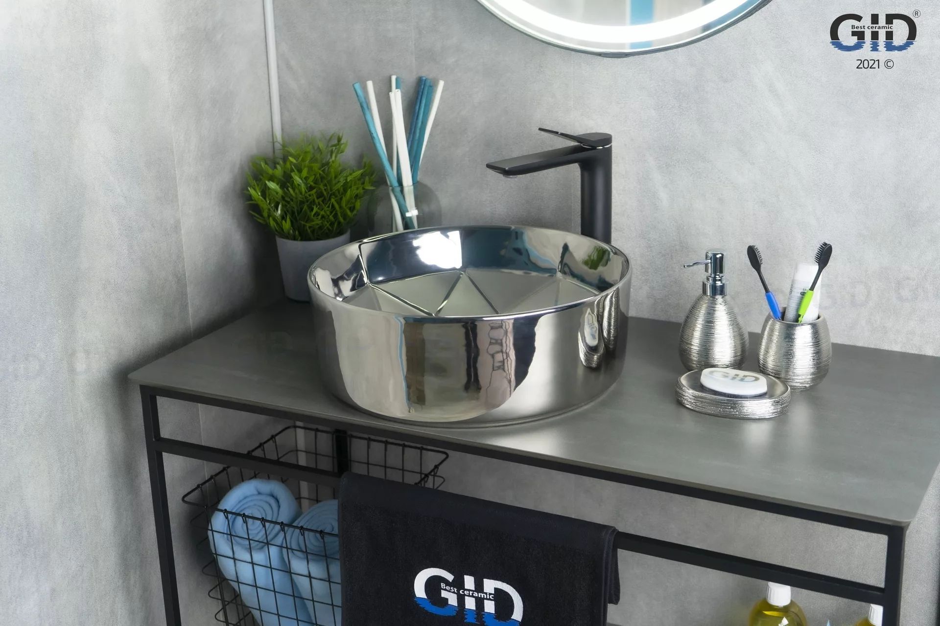 Умывальник Gid D1342H014 40x40, 53330