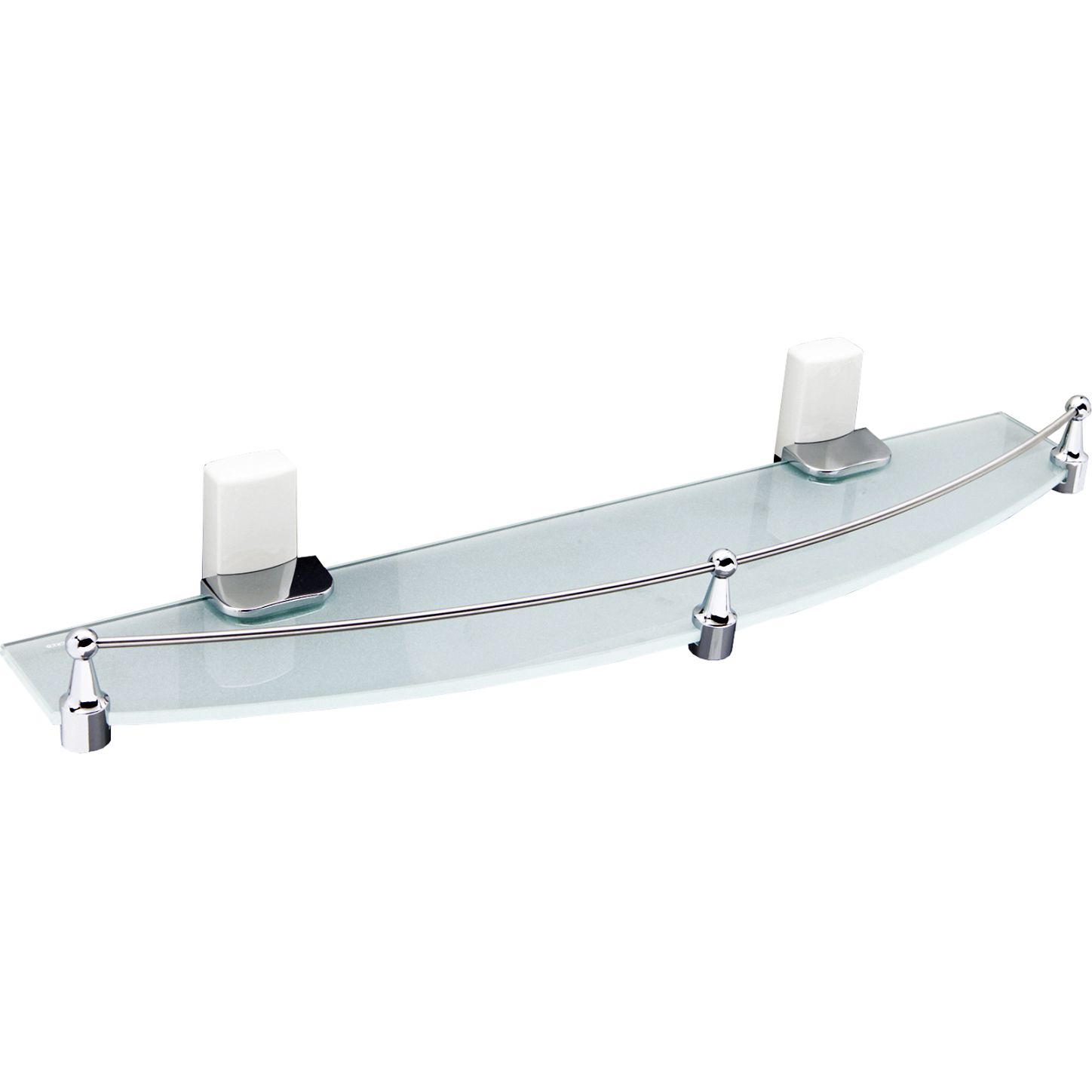 Полка стеклянная с бортиком WasserKRAFT Leine, K-5044WHITE