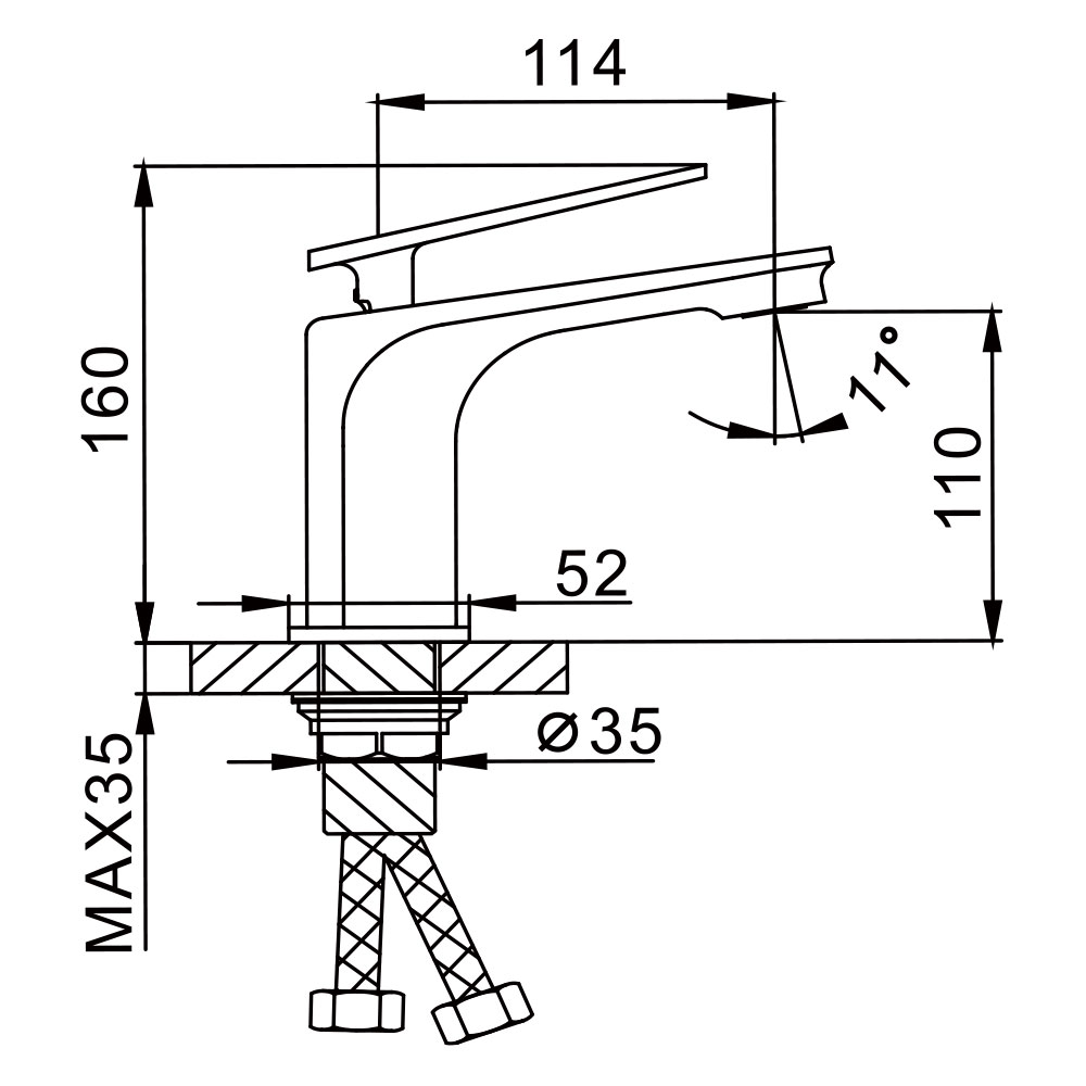 Смеситель для умывальника Frap F1057
