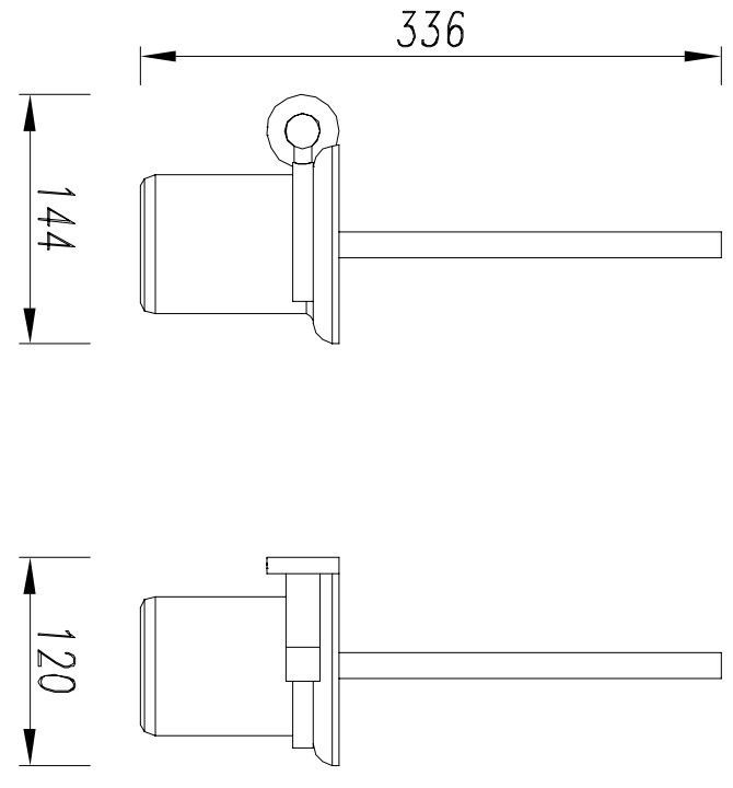Ершик для унитаза подвесной Omnires Modern, MP60620GL