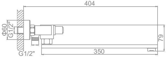 Смеситель для ванны Ledeme L2584