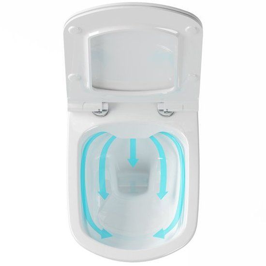 Унитаз подвесной Ravak Classic Rimoff c тонкой пневмокрышкой, X01671 + X01673