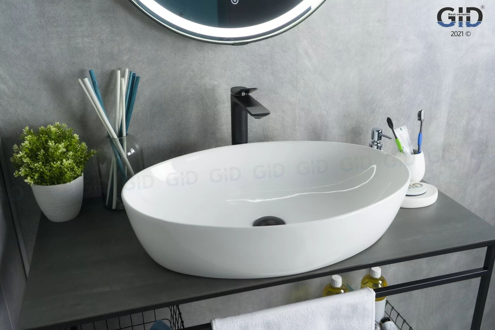 Умывальник Gid N9433 61x41, 51148