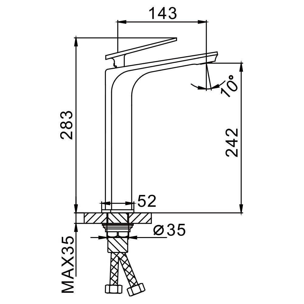 Смеситель для раковины высокий Frap F1057-2