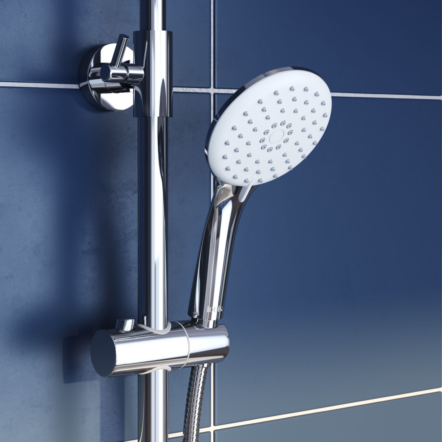 Смеситель для ванны с верхним душем, Iddis Shelfy, SHESB3Fi06