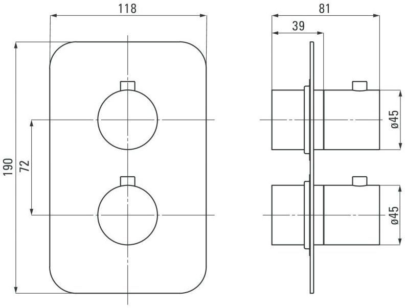 Накладка к боксу термостатическому круглая Deante Box, BXY_0EBT