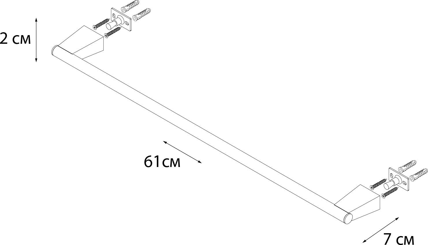 Полотенцедержатель трубчатый Fixsen Trend, FX-97801