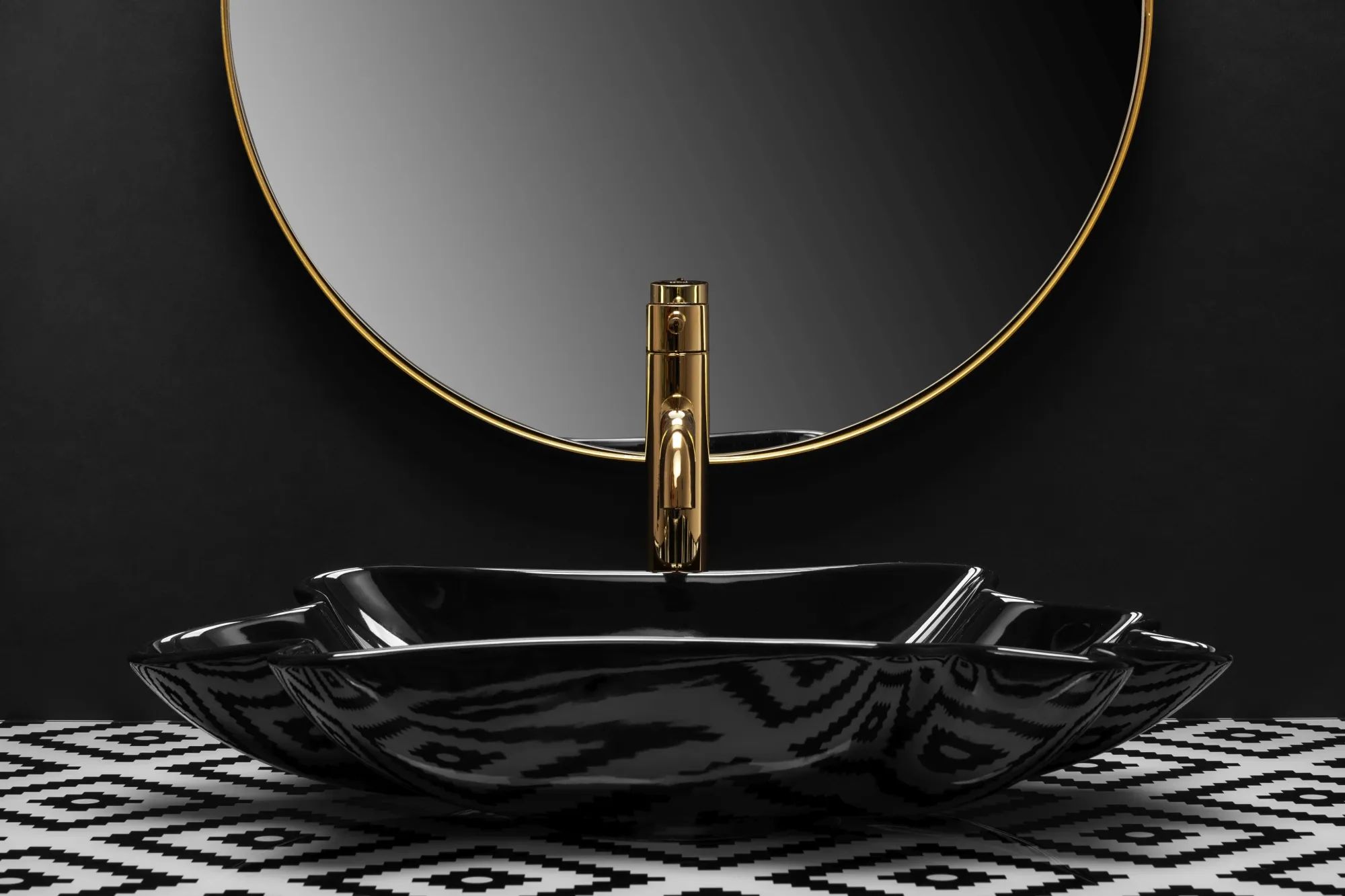 Умывальник Rea Infinity Black 62x33, REA-U3401