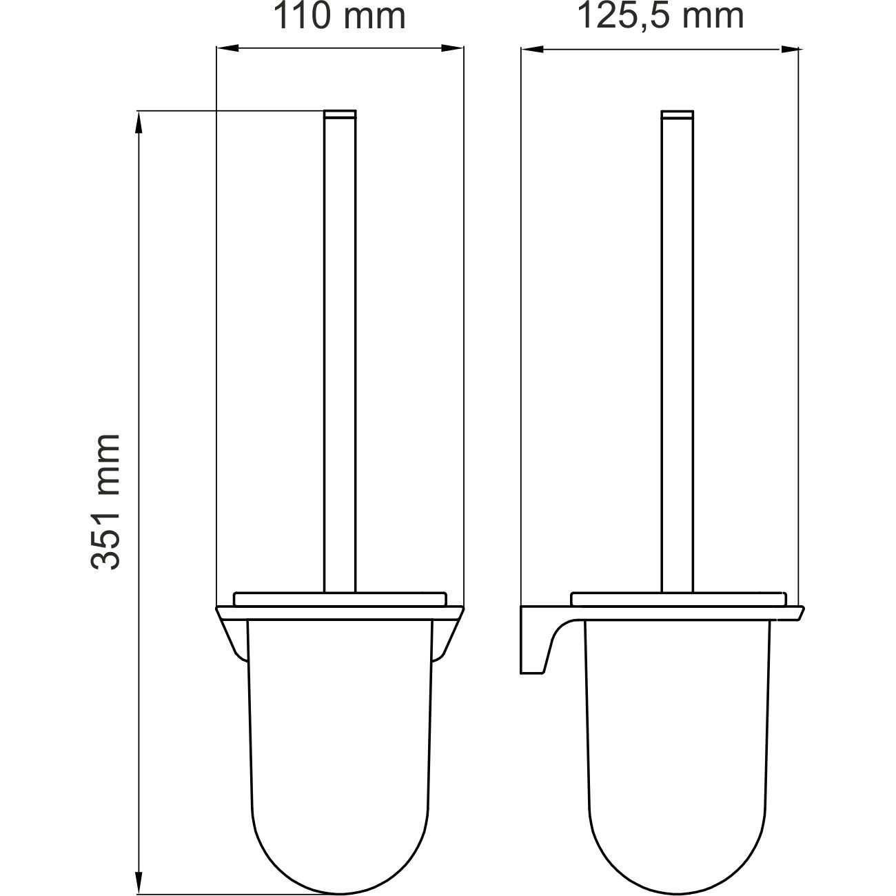 Щетка для унитазов подвесная WasserKRAFT Aisch, K-5927