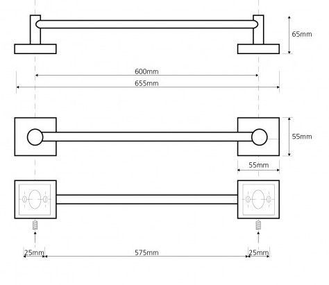 Полотенцедержатель 60 см Bemeta Beta 132104012, 132104042