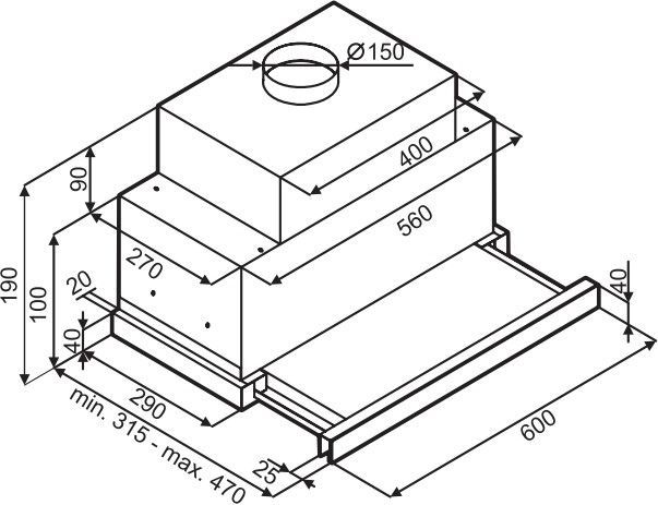 Кухонная вытяжка Maunfeld Galaxy 60 черный