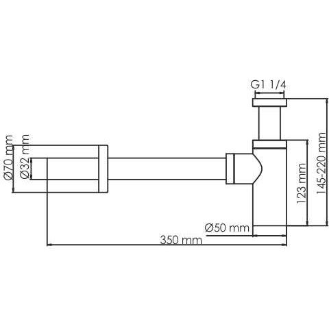 Сифон для раковины WasserKRAFT, A170