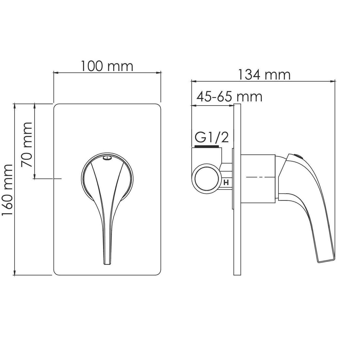 Смеситель для душа WasserKRAFT Sauer, 7151
