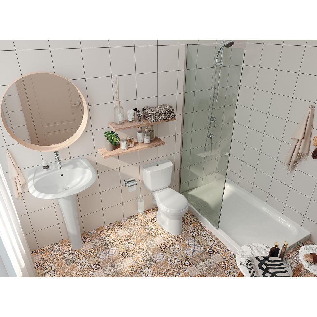 Напольный унитаз Santek Бриз, 2 режима, сиденье дюропласт, 1.WH30.2.138