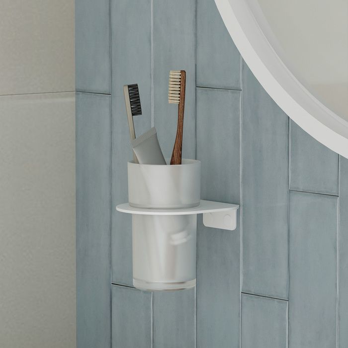 Подстаканник, нержавеющая сталь, белый матовый, Iddis NOA, NOAWTG0i45