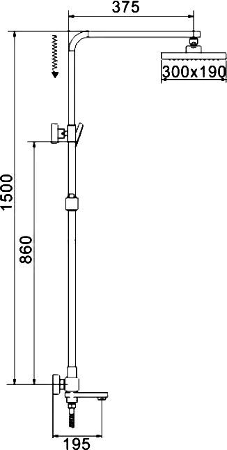 Душевая система Rose, R1036H