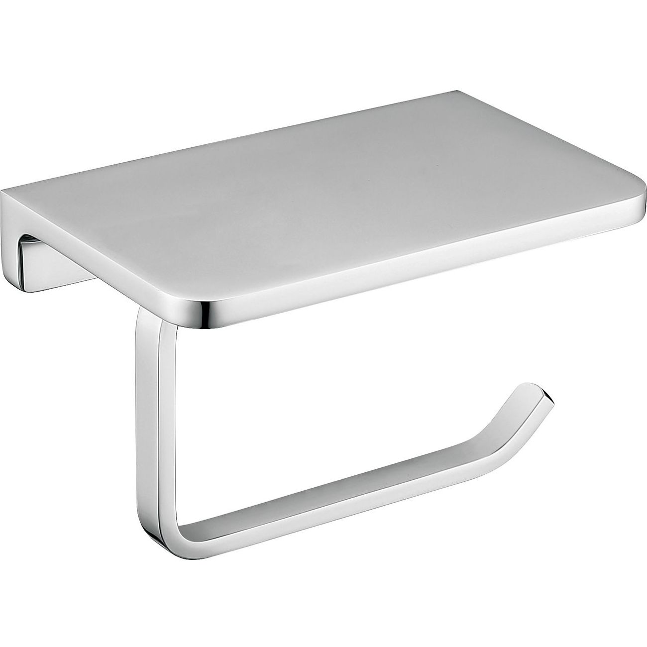 Держатель для туалетной бумаги с полкой для телефона Omnires Uni, UN10525CR