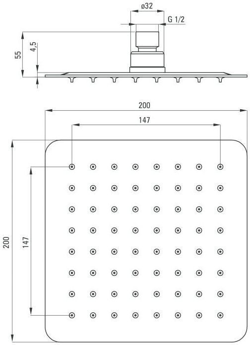 Душевая система скрытого монтажа Deante Hiacynt Bianco, BXYZAQHM