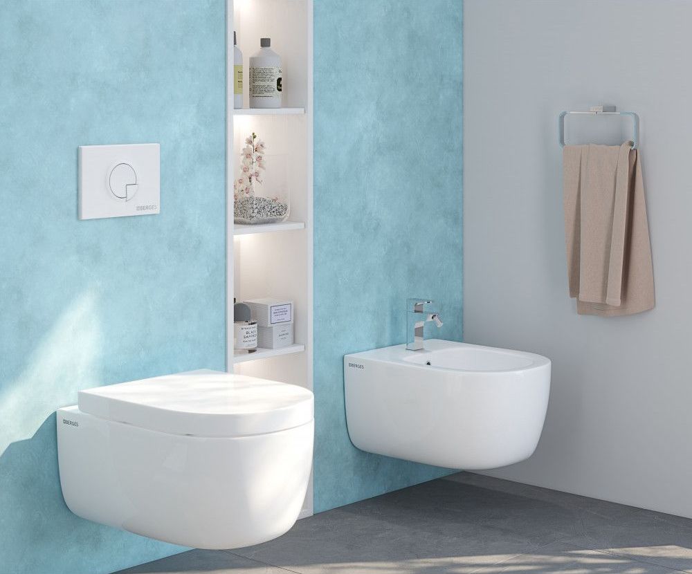 Унитаз подвесной Berges Ego Rimless с сиденьем, 082122