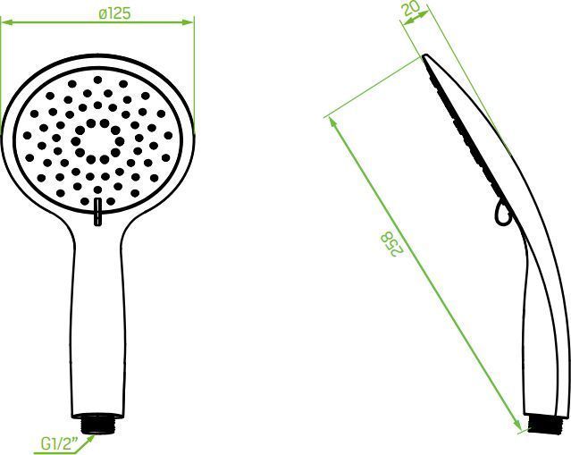 Лейка душевая Laveo Fino хром, NLF_0SAD