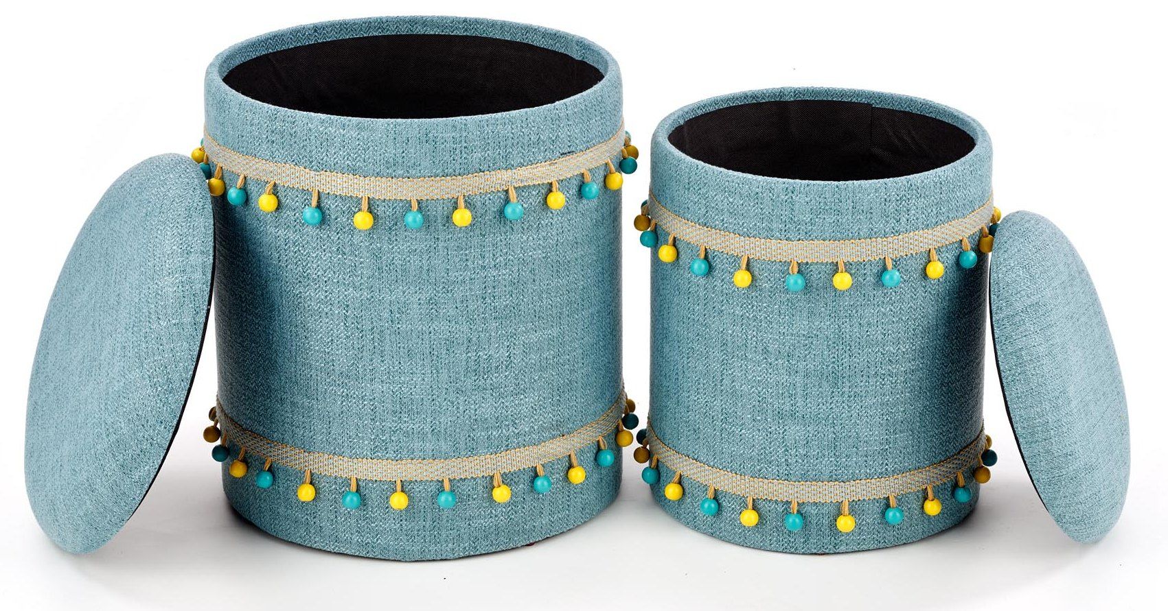 Комплект Halmar Grado (2 пуфа) светло-синий, V-CH-GRADO-PUFA-J.NIEBIESKI