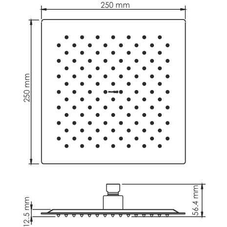 Верхняя душевая насадка WasserKRAFT, A198