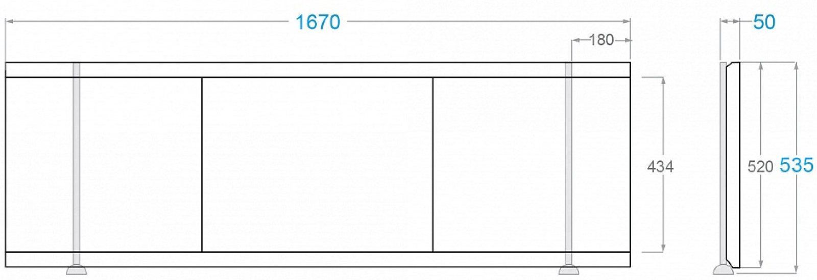 Экран под ванну Alavann Crystal 170