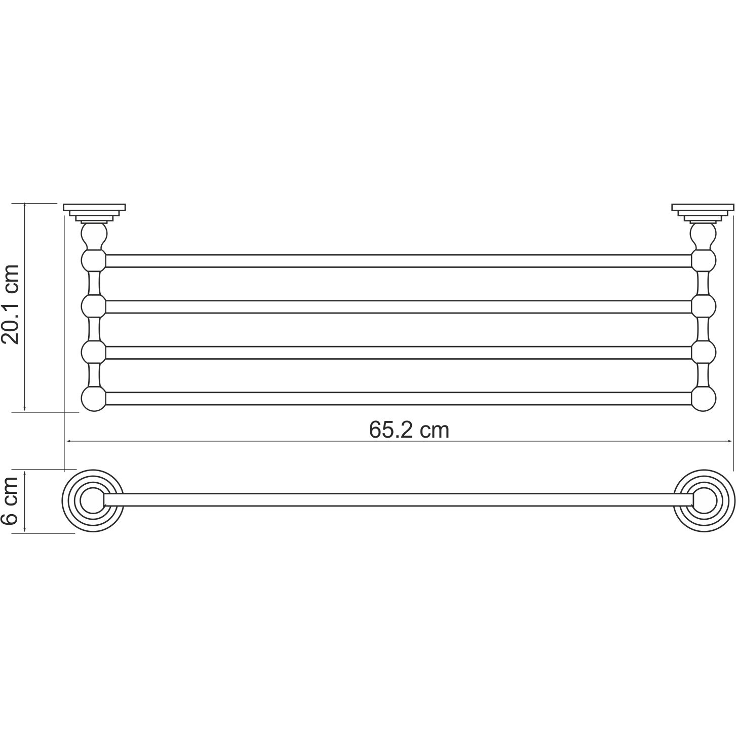Полка для полотенец WasserKRAFT Ammer, K-7011
