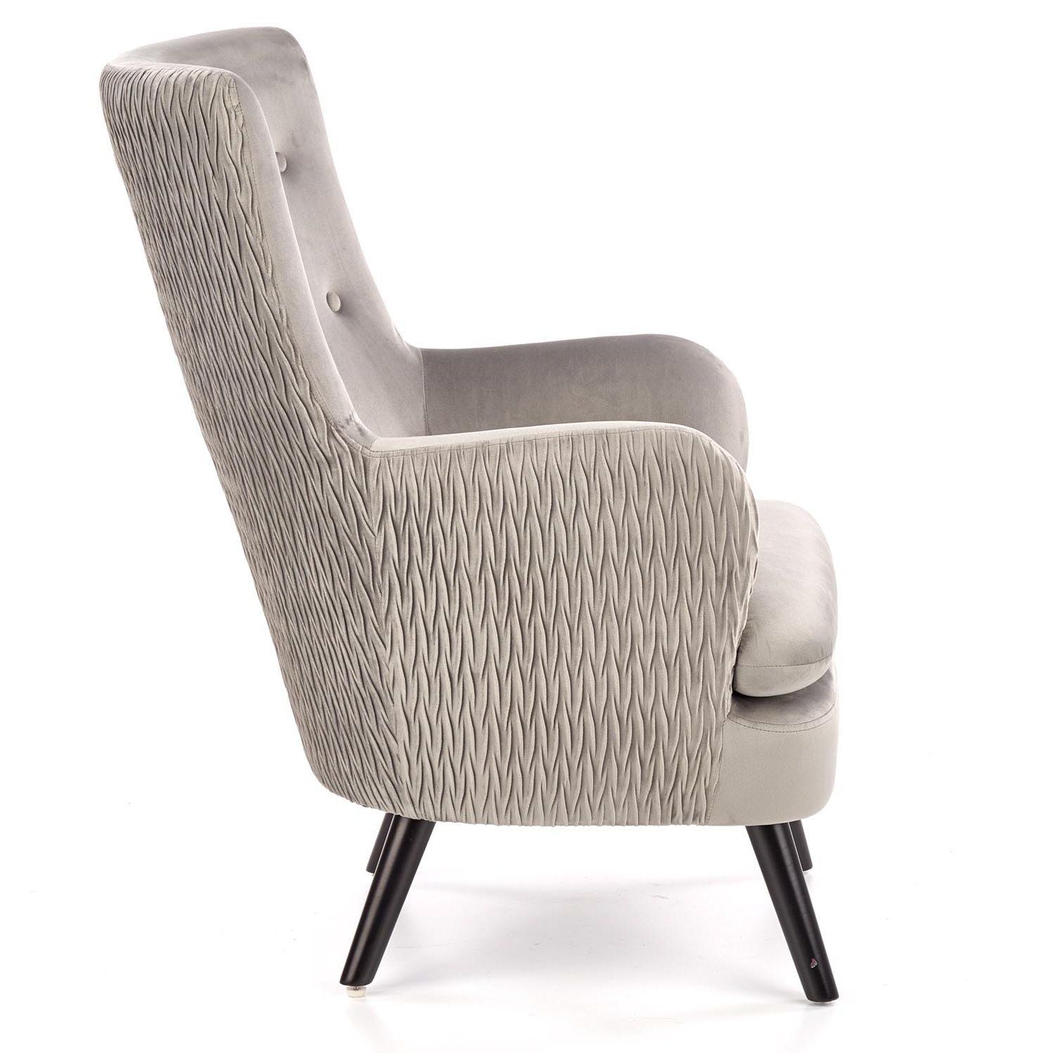 Кресло Halmar Ravel серый/черный, V-CH-RAVEL-FOT-POPIEL