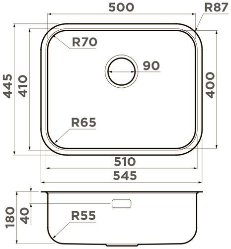 Мойка Omoikiri Omi 54-U/IF-IN, 4993488