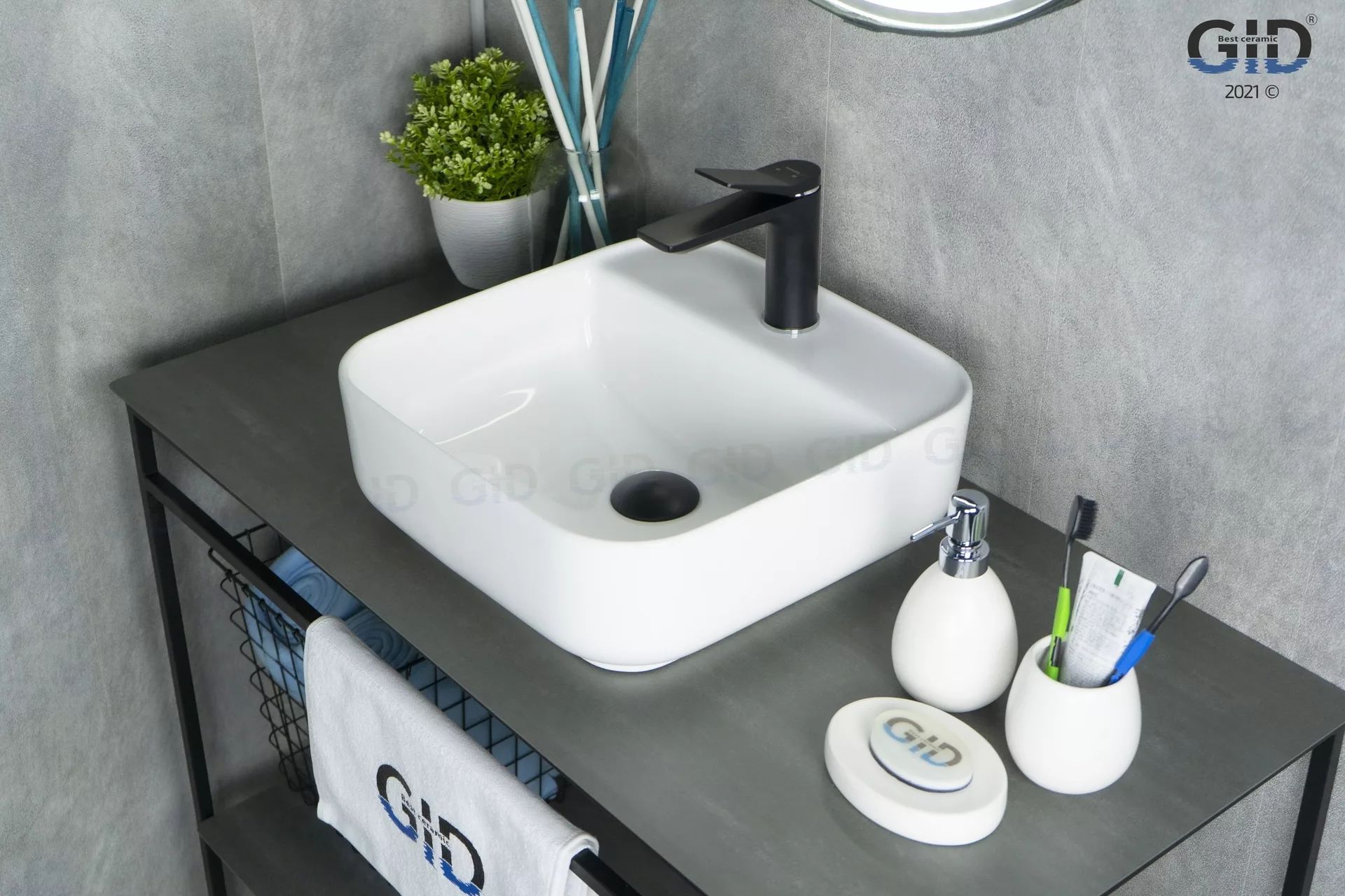 Умывальник Gid N9044 38.5x38.5, 51165